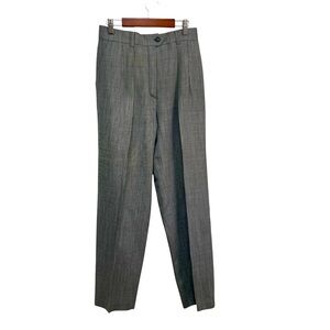 Escada Margaretha Ley 80s fine grey check Virgin Wool Pants EU SZ 38 SZ 8 US